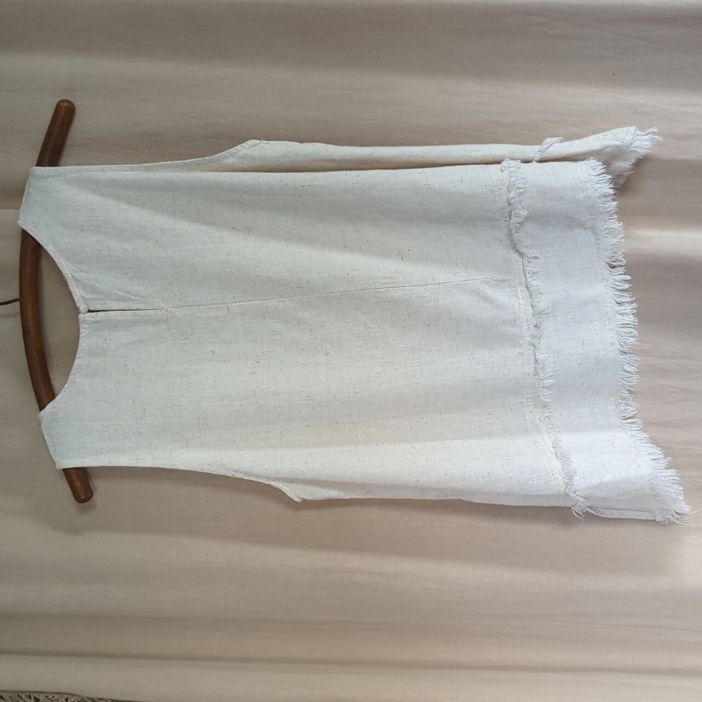 NWT Umgee Linen Blend Fray Hem Sleeveless Top - Picture 5 of 10